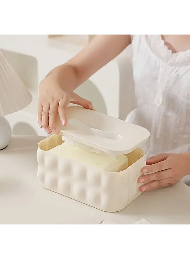 Black Tissue Box Cover Modern Open Top Lid Organizer For Bathroom Kitchen Living Room - Image 4